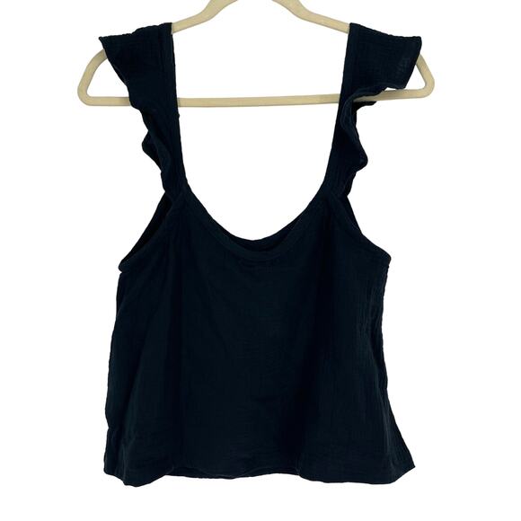 Marine Layer Jude Flutter Sleeve Tank Black Large NWT - Picture 2 of 6